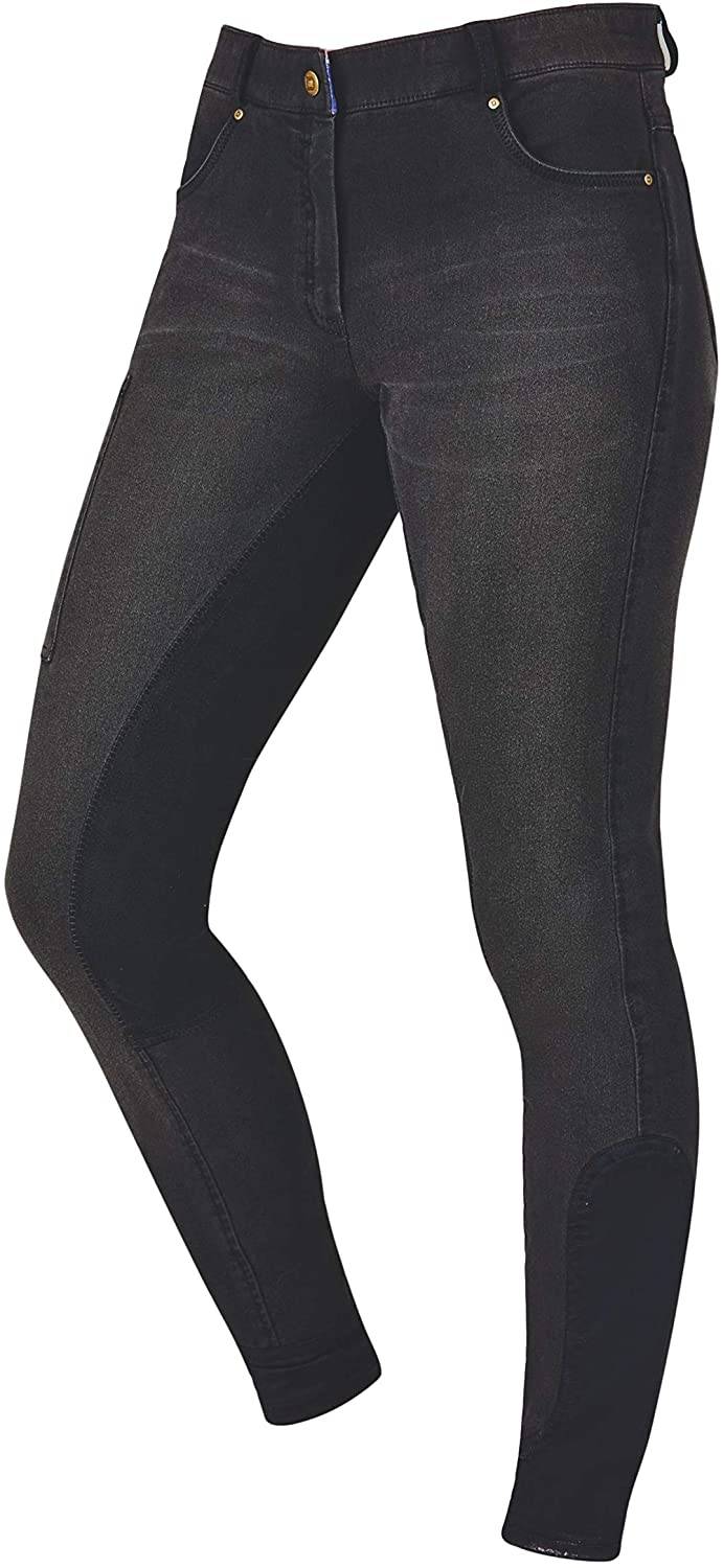 Dublin Ladies Shona Knee Patch Denim Breeches