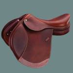 Crosby Hunter Jumper Covered Close Contact Jump Saddle Covered Oiled Cognac 17.5