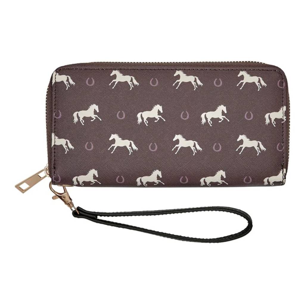 AWST Int'l "Lila" Horses & Horseshoes Clutch Wallet