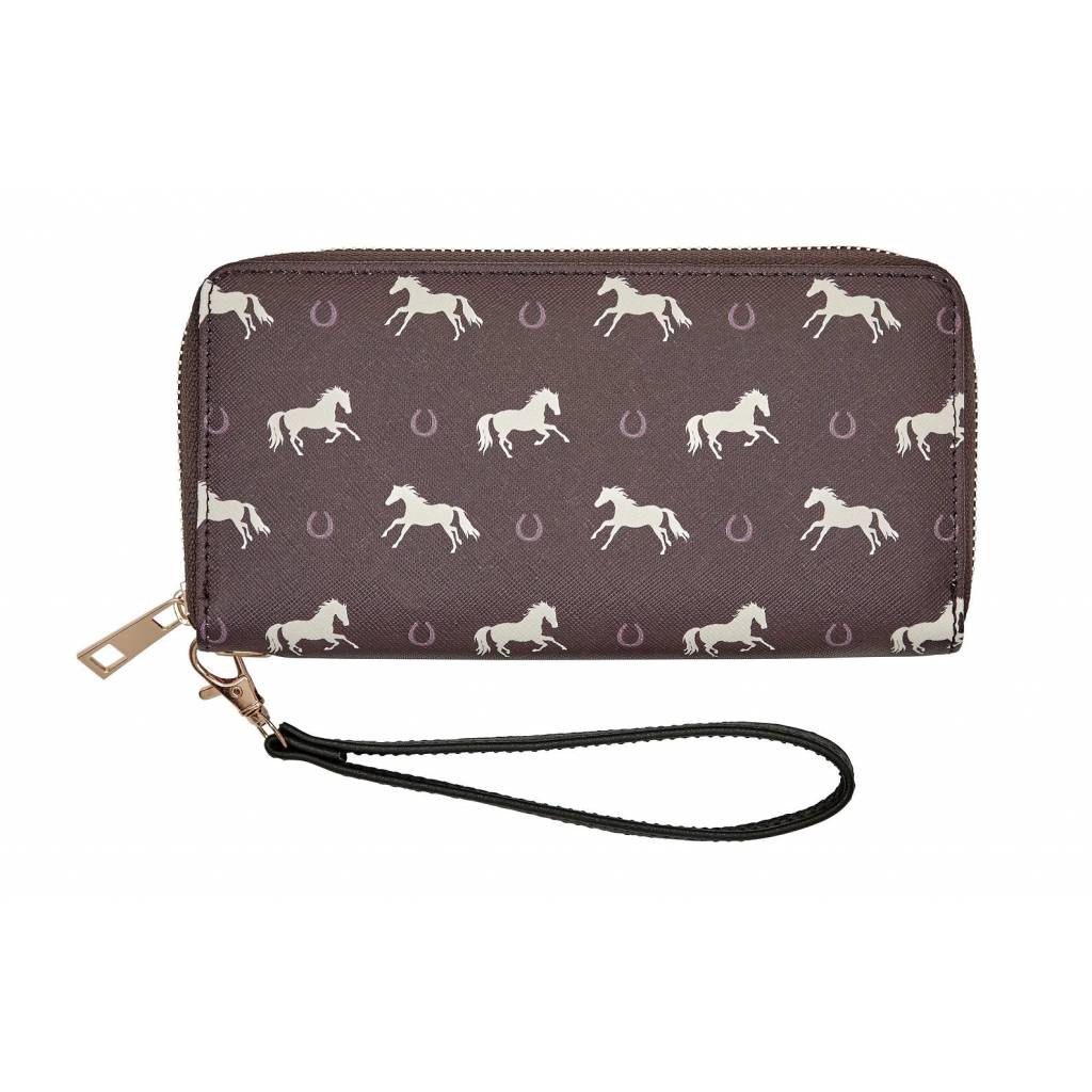 AWST Int'l "Lila" Horses & Horseshoes Clutch Wallet