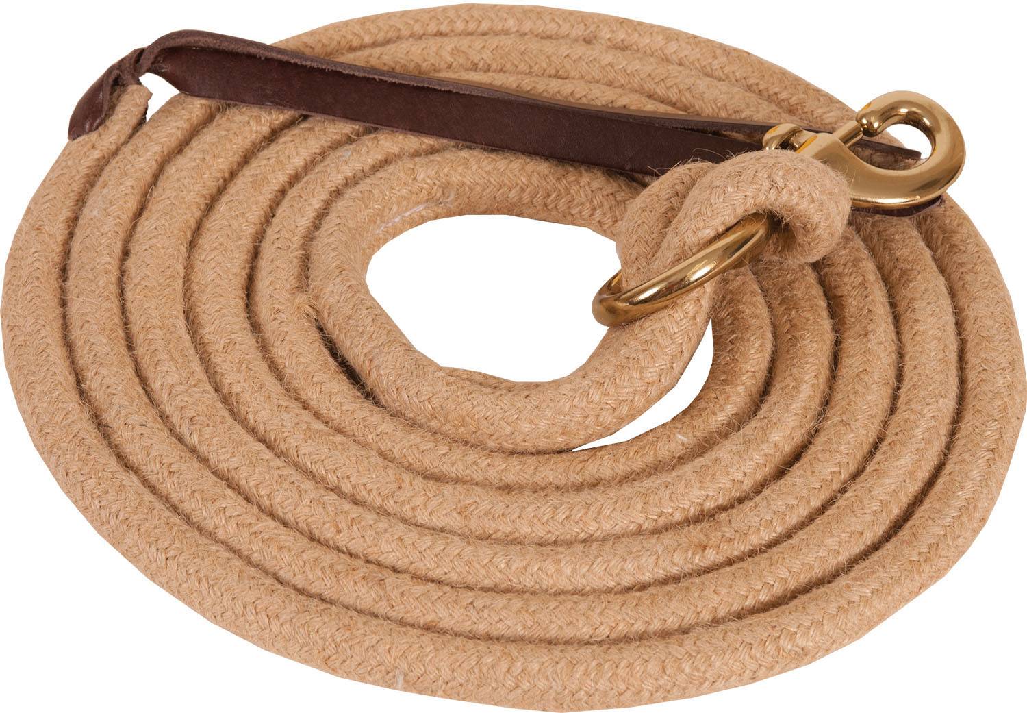 Mustang Jute Cowboy Lead Rope with Brass Plated Bolt Snap