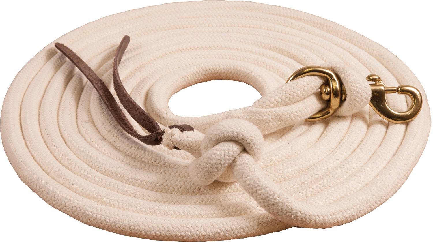 Mustang Pima Cotton Lunge Line with Brass Plated Bolt Snap