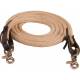 Mustang Jute Roping Rein with Leather Water Loop and Nickel Plated Trigger Snaps