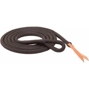 Mustang Tight Braided Poly Lead Rope with Leather Popper