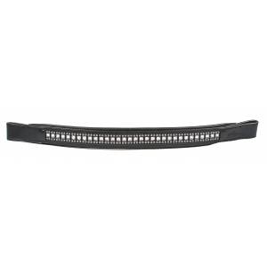Aramas Queen Padded 1 Inch Wide Browband with Swarovski Crystals