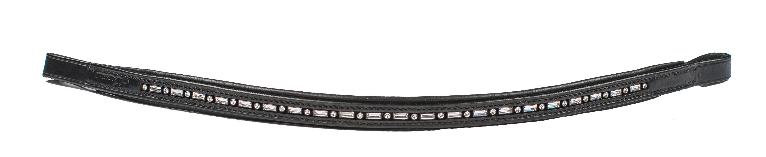 Aramas Princess Padded 1/2 Inch Wide Browband with Swarovski Crystals