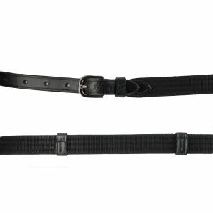 Harmohn Kraft Web/Leather Strap Belt - 5/8 Inch Wide