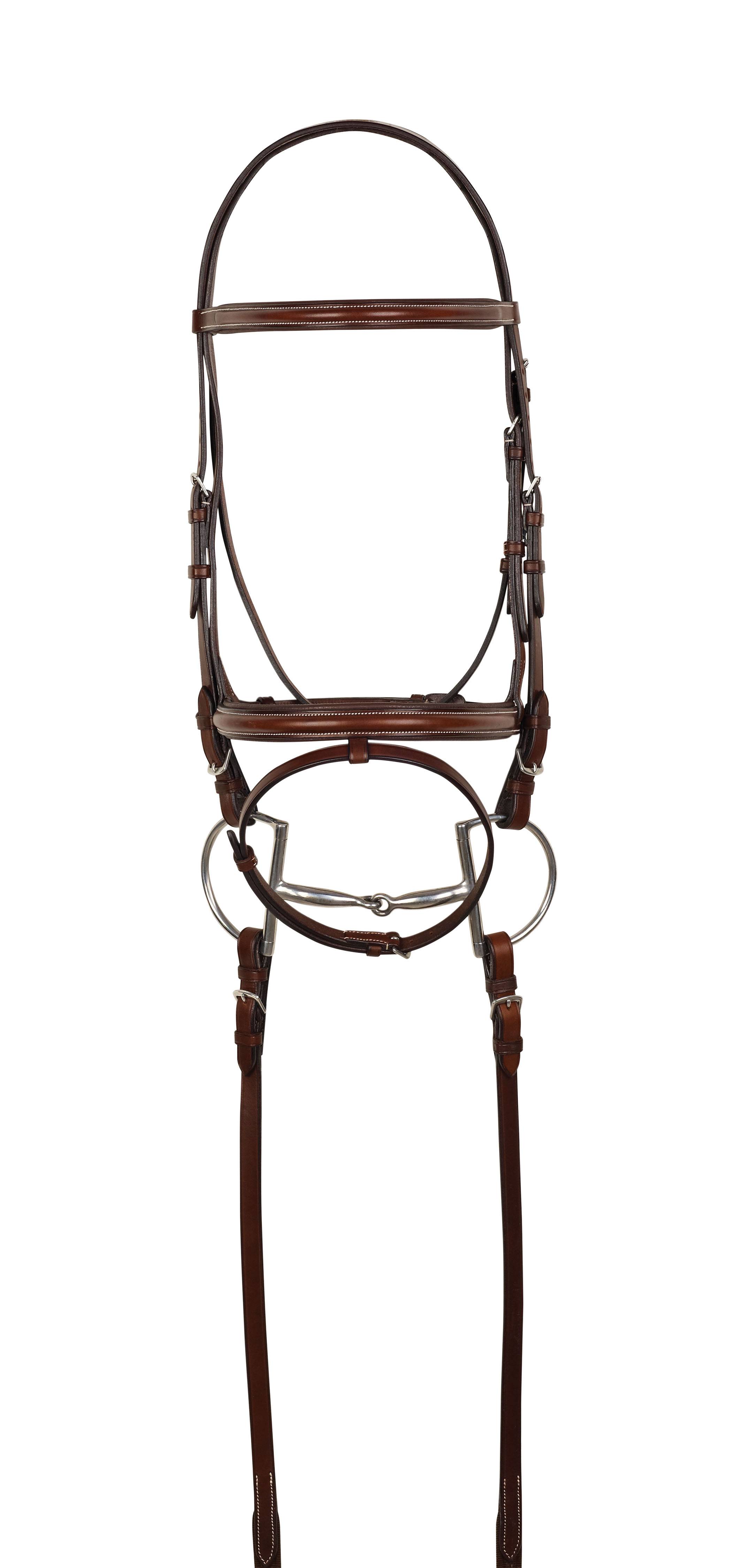 HK Americana Raised Padded Event Bridle with Flash and Web Reins