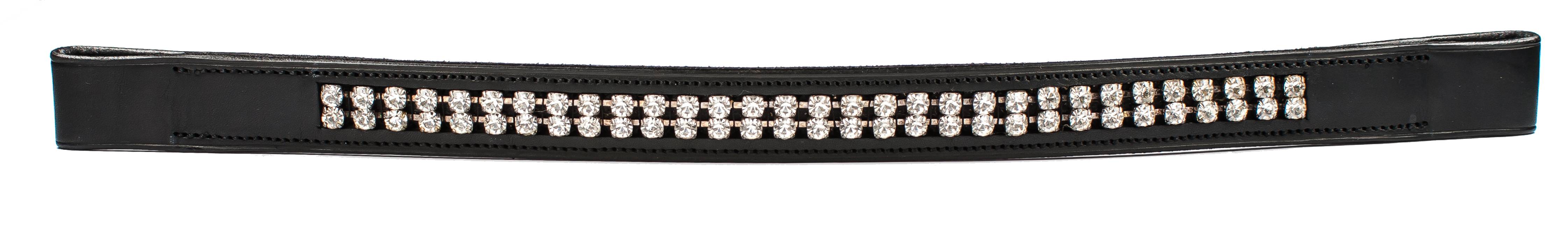 HK Americana Double Round Crystal Browband- 1 Inch Wide