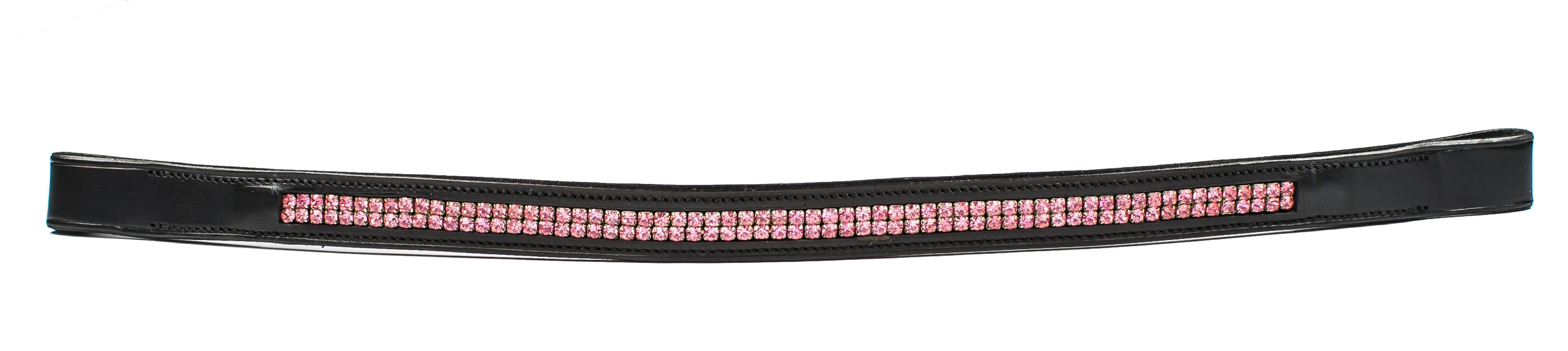 HK Americana Double Row Pink Crystal Browband