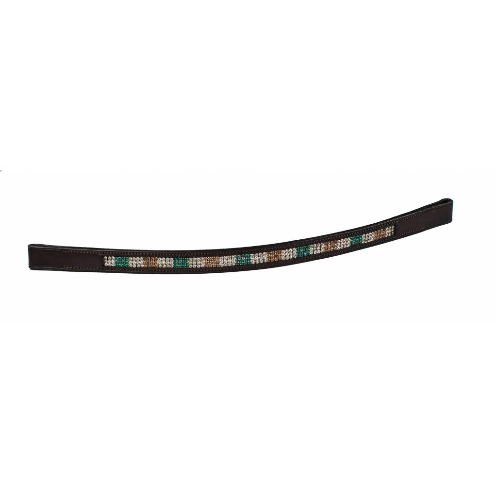 HK Americana Triple Crystal Browband- 3/4 Inch Wide