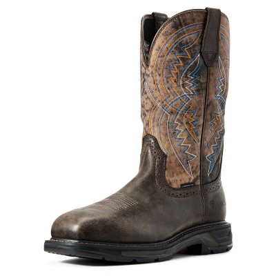 workhog xt wide square toe waterproof carbon toe work boot