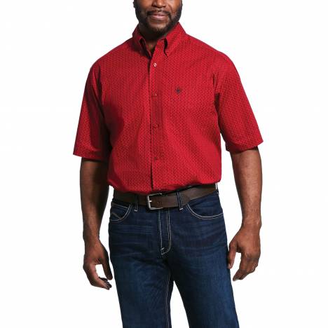 Ariat Mens Tamascal Print Stretch Short Sleeve Classic Fit Shirt