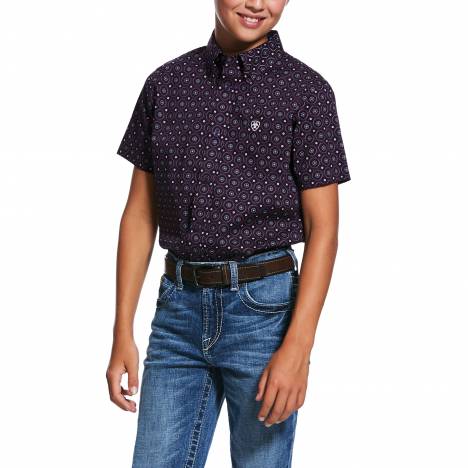 Ariat Kids Redland Print Classic Fit Short Sleeve Shirt
