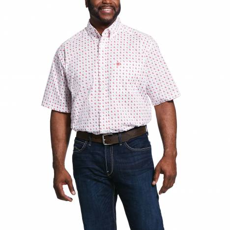 Ariat Mens Saratoga Print Classic Fit Short Sleeve Shirt