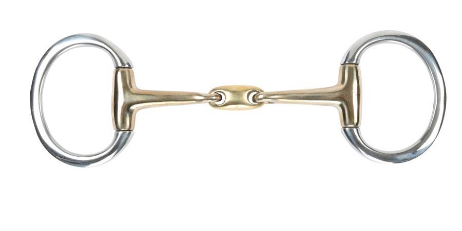 Shires Brass Alloy Flat Ring Lozenge Eggbutt Bit