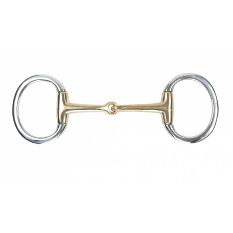 Shires Brass Alloy Flat Ring Jointed Eggbutt Bit
