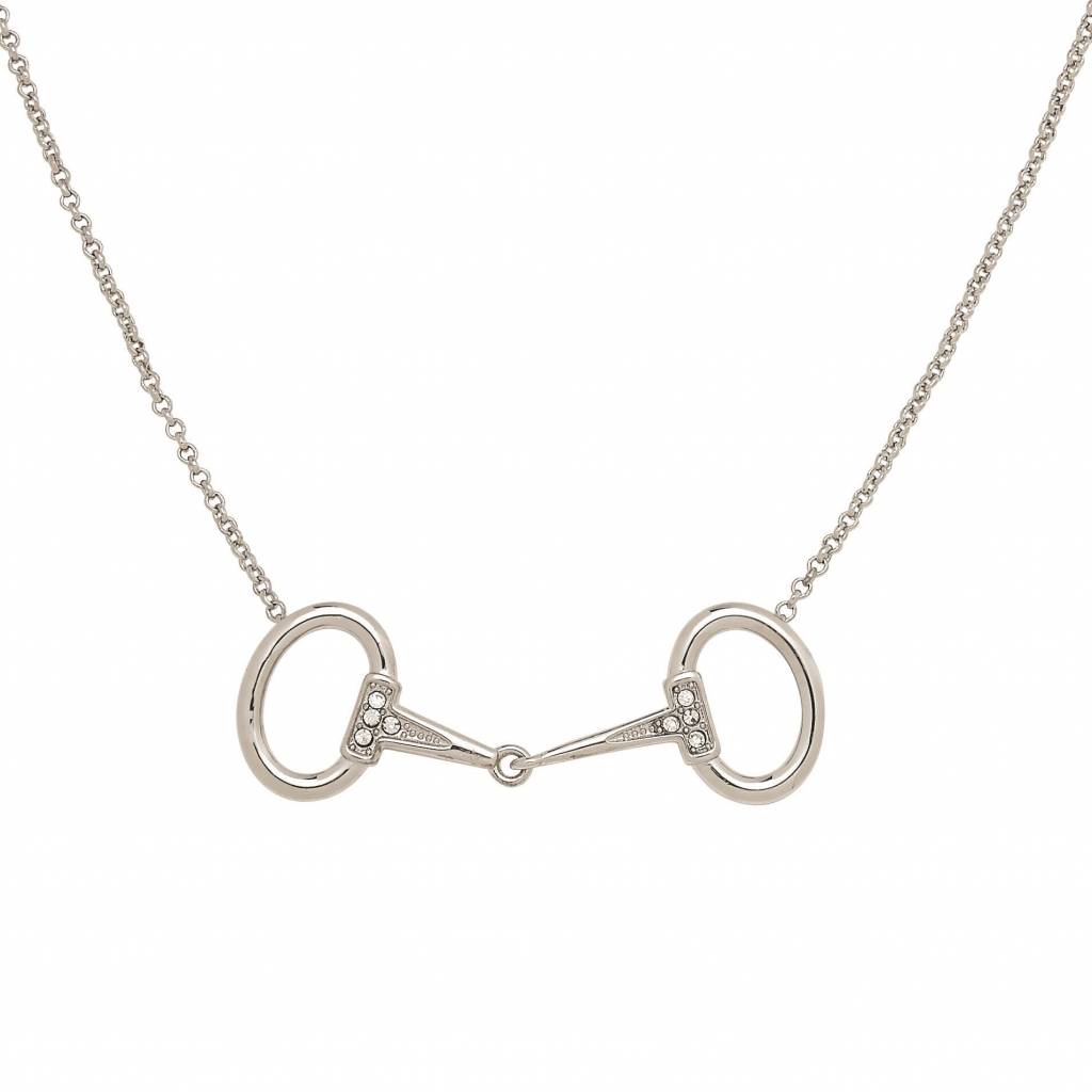 AWST Int'l Rhodium Horse Snaffle Bit Necklace