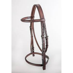 Tory Leather Raised English Headstall
