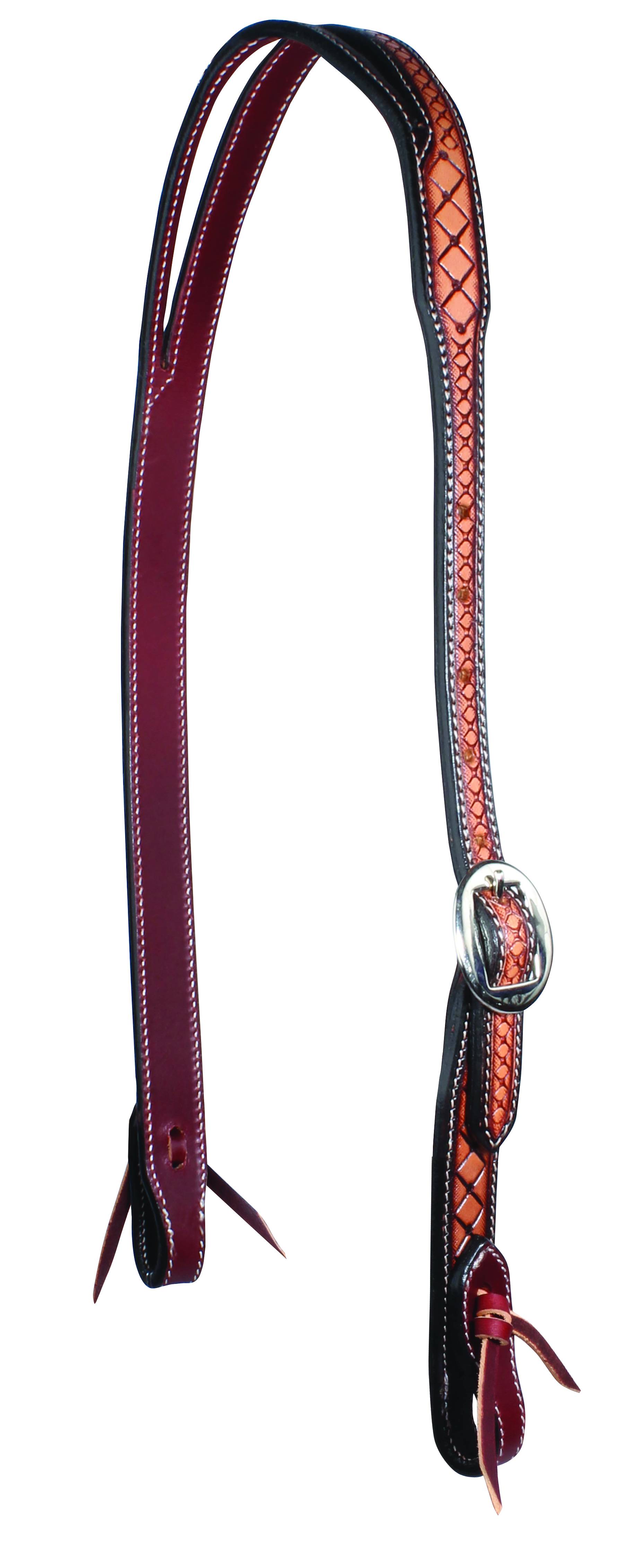 Professionals Choice Crosshatch Split Ear Headstall