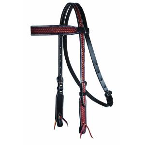 Professionals Choice Basket Weave Browband Headstall