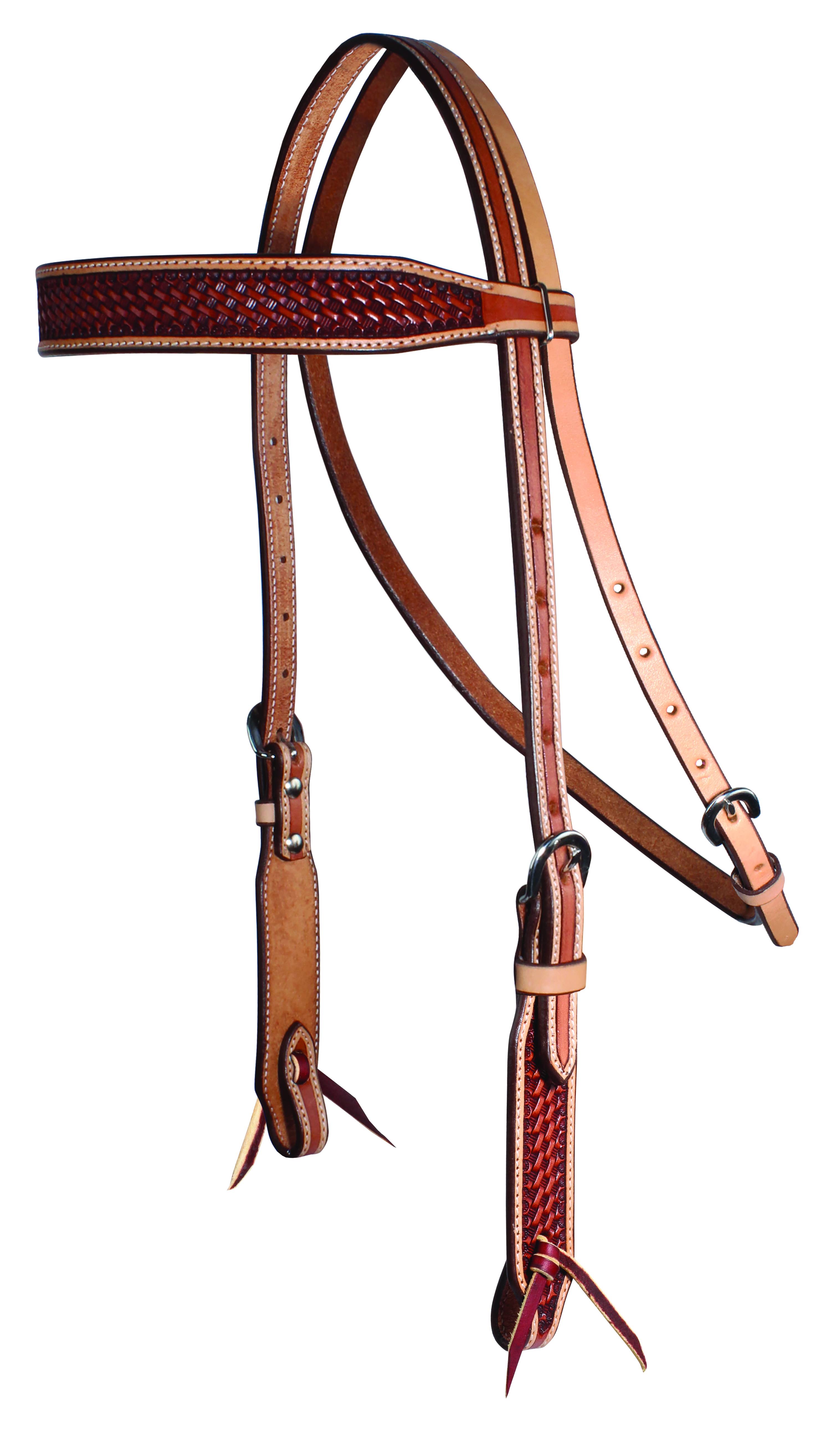 Professionals Choice Basket Weave Browband Headstall