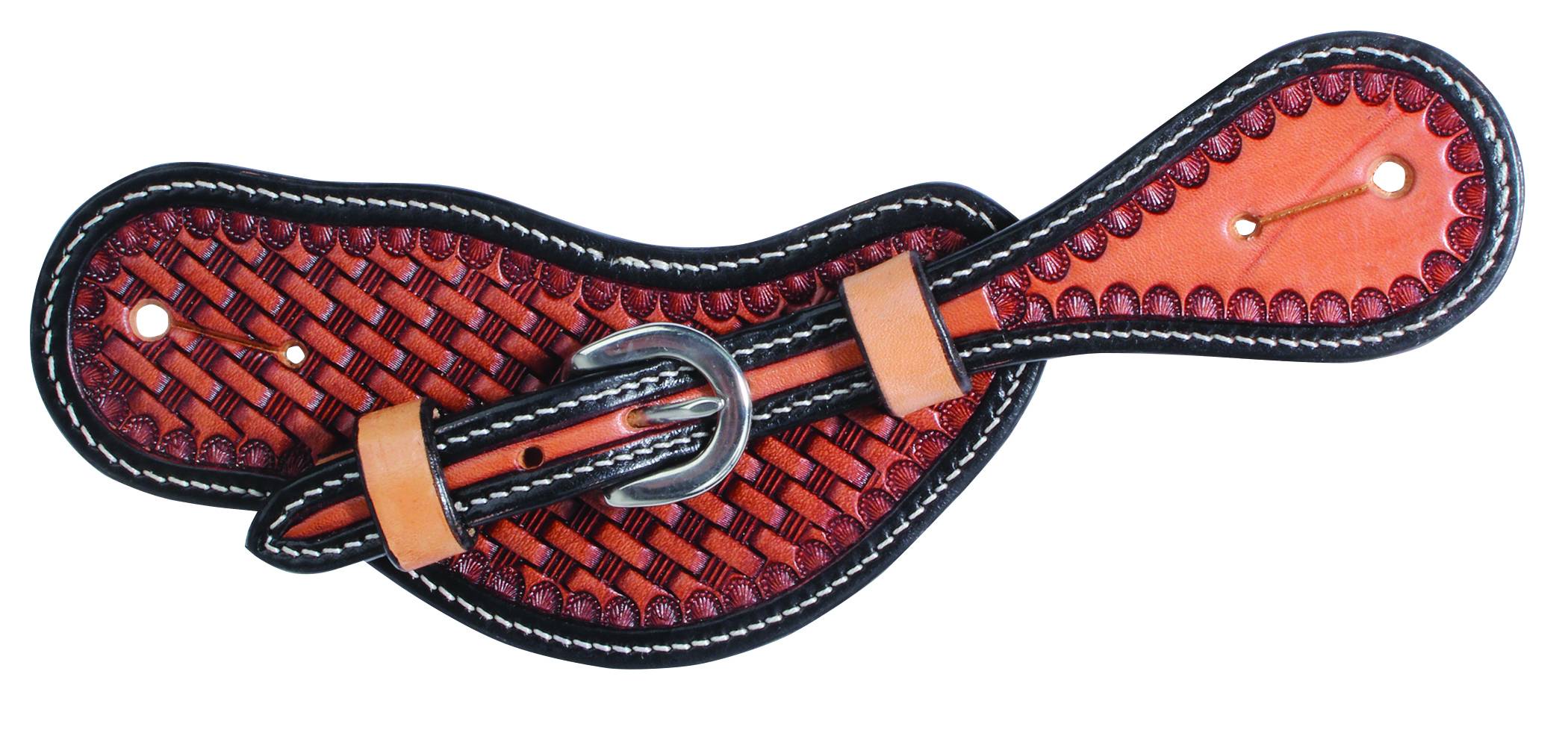 Professionals Choice Ladies Basket Weave Spur Straps