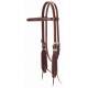 Weaver Synergy Hand-Tooled MayanStraight Brow Headstall with DesignerHardware