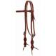 Weaver Synergy Harvest WheatStraight Brow Headstall with Floral DesignerHardware