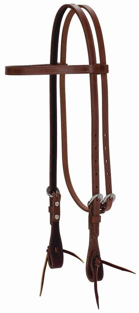 Weaver Synergy Latigo LinedStraight Brow Performance Headstall