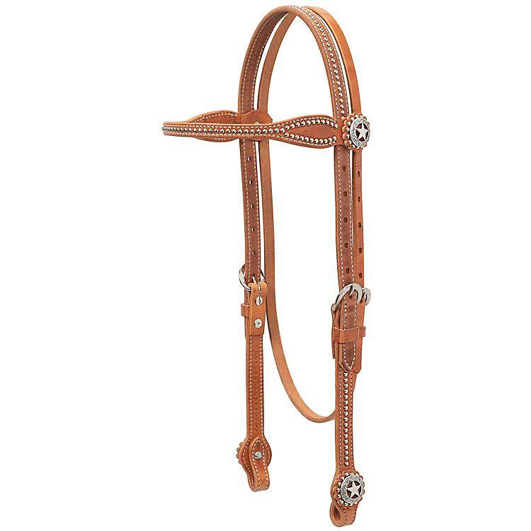 Weaver Texas Star Russet BrowbandHeadstall