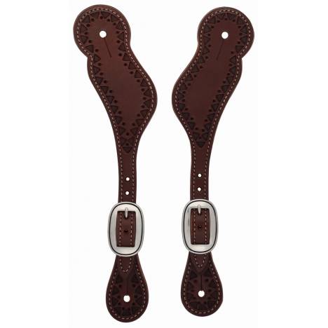 Weaver Synergy Hand Tooled MayanSpur Straps with DesignerHardware
