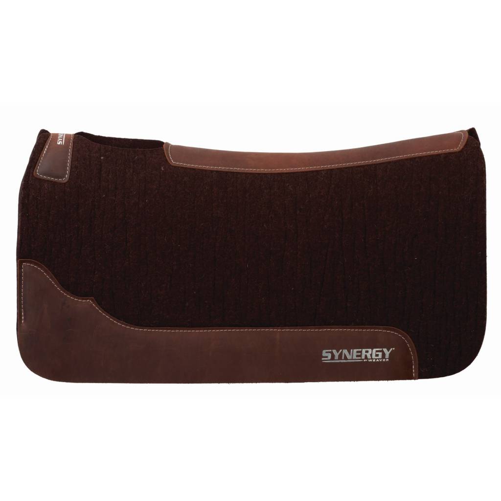 Weaver Synergy Contoured Steam Pressed 100% Merino Wool Felt Performance Saddle Pad - 3/4" Thick