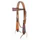 Weaver Leather Turquoise Cross TwistedFeather Straight Brow Headstall
