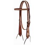Weaver Leather Turquoise Cross Coco FeatherStraight Brow Headstall