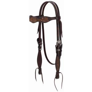 Weaver Leather Turquoise Cross Frontier Tack Straight Brow Headstall