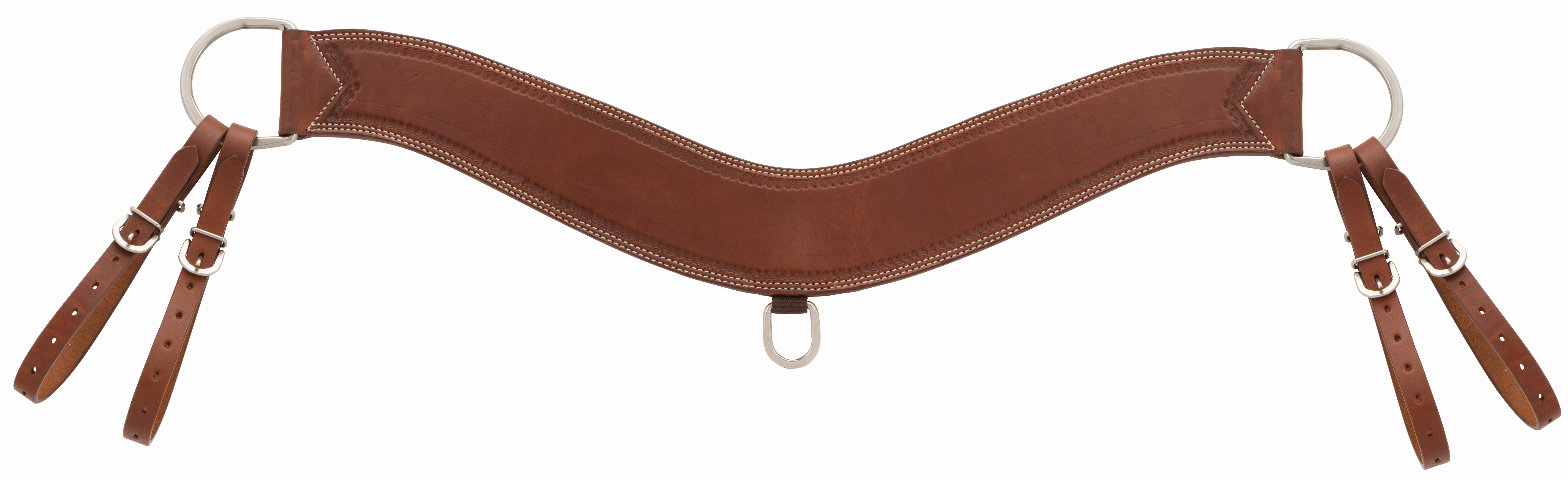 Weaver Leather Turquoise Cross Steer BreastCollar with Tooled Border