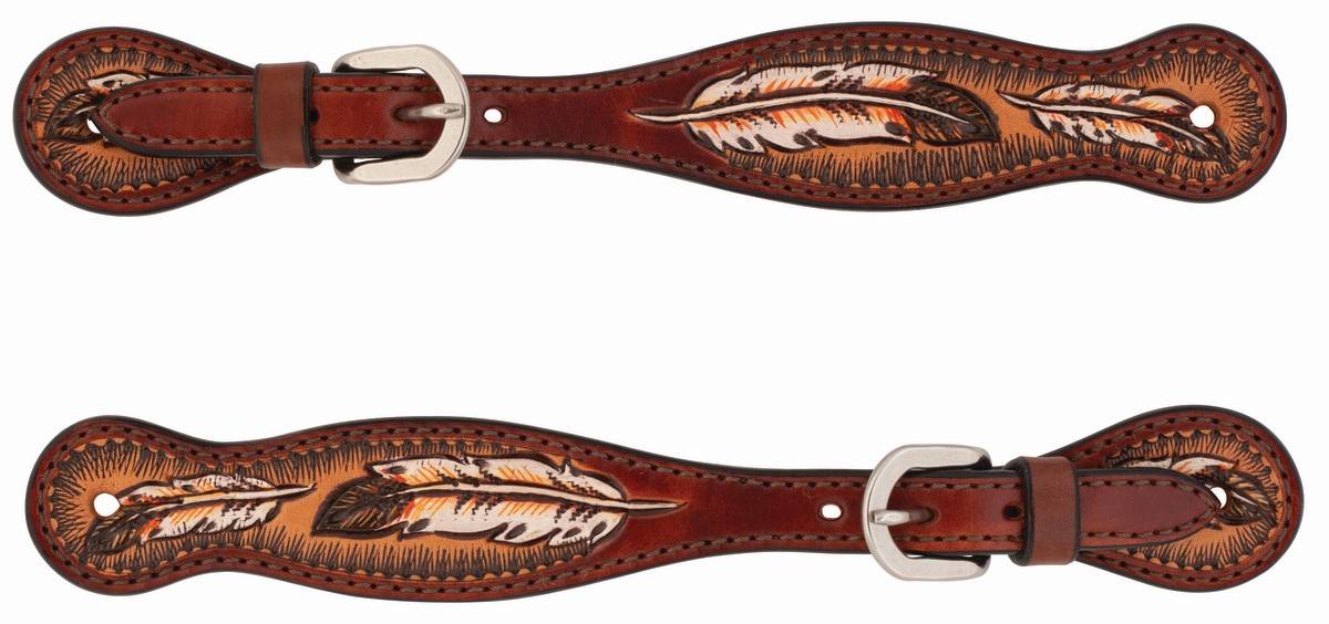 Weaver Leather Ladies Turquoise Cross Coco FeatherSpur Straps