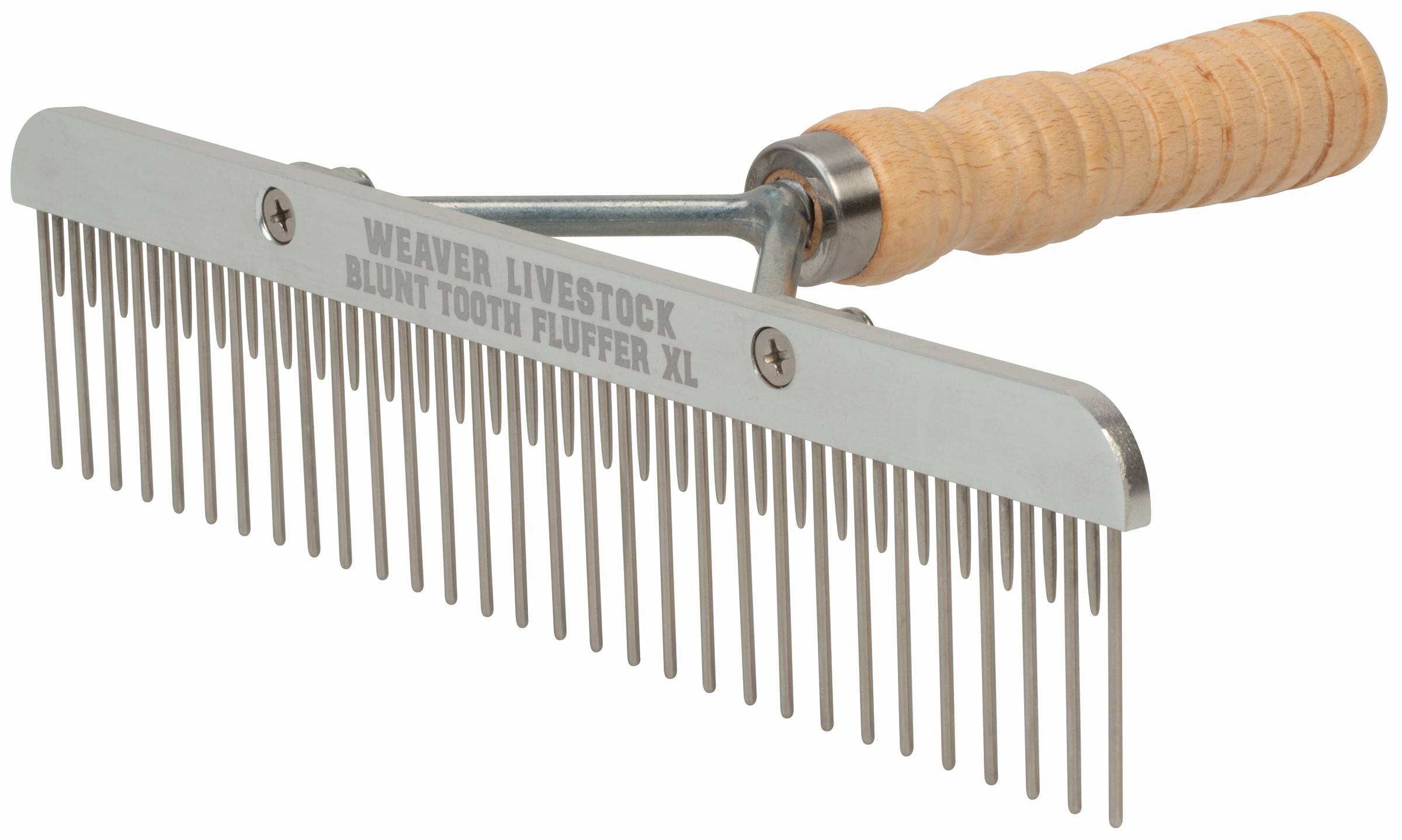Weaver Leather Blunt Tooth Fluffer Comb with Wood Handle