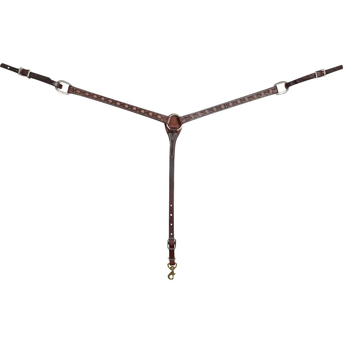 Martin Saddlery Rope Edge Antique Copper Dots Breast Collar