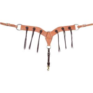 Martin Saddlery Breast Collar with Latigo Rosettes and Strings
