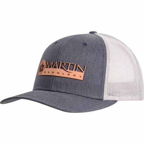 Martin Saddlery Mens Snapback Mesh Cap with Etched Leather Logo