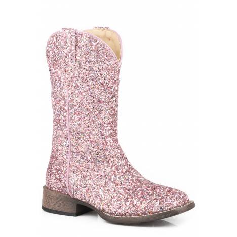 Roper Toddler Girls Pink Multi Glitter Boots