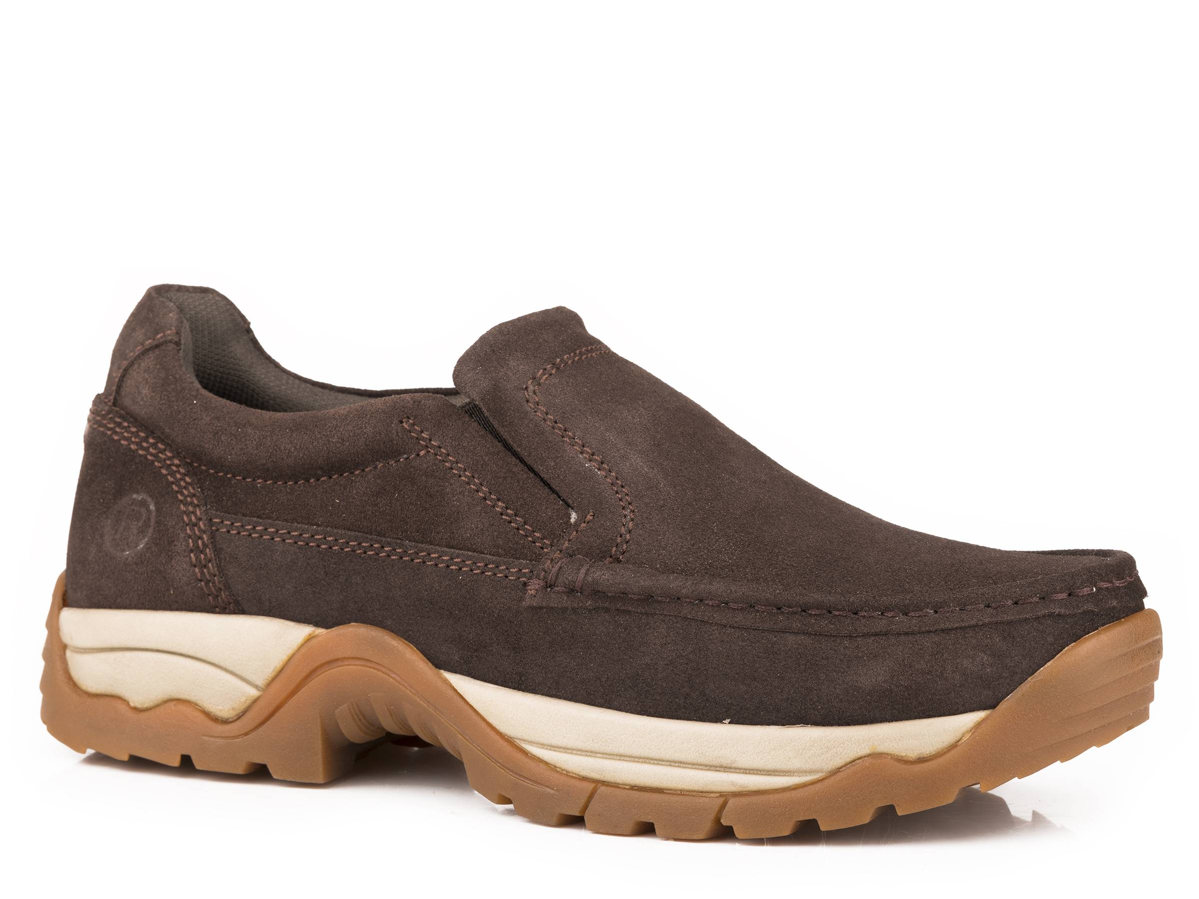 Roper Mens Leather Mock Toe Slip-On Shoes
