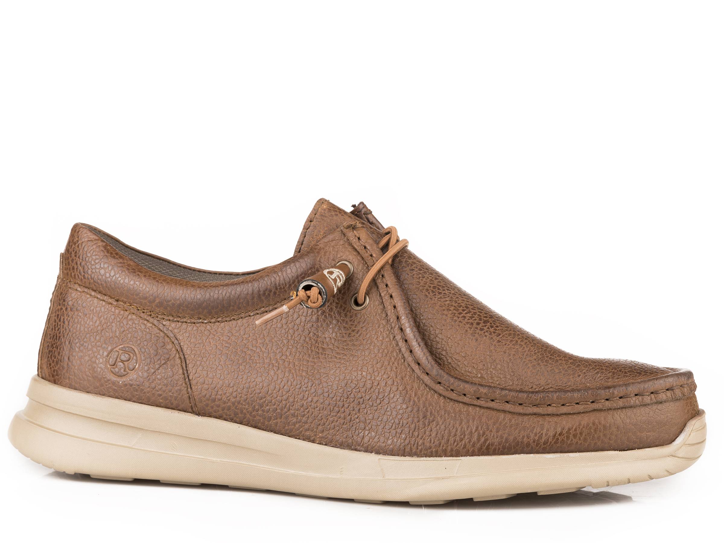 Roper Mens Brown Tumbled Leather Chukka Shoes