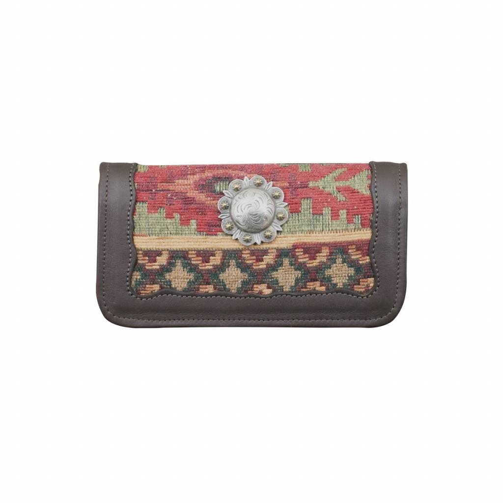 American West Ladies Hand Woven Tapestry Tri-Fold Wallet