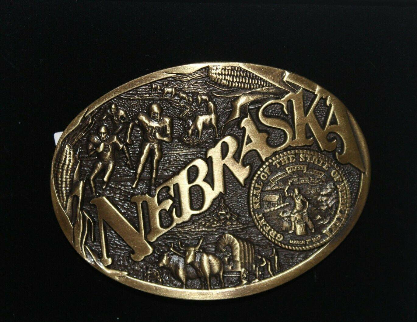 Montana Silversmiths NEBRASKA State Heritage Attitude Belt Buckle