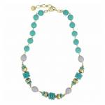 Montana Silversmiths Summer Skies Beaded Turquoise & Pearl Multi Bead Necklace