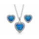 Montana Silversmiths Halo Heart Opal Jewelry Set