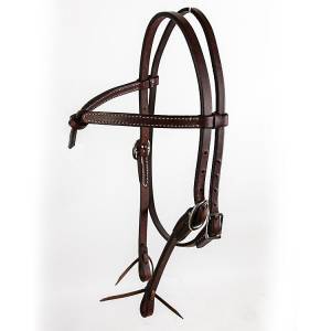 Tory Leather Peak Performance Tie End Brow Knot Headstall